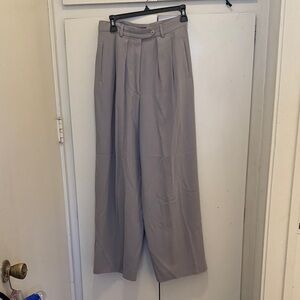 Giorgio Armani Tan Wide-Leg Trousers